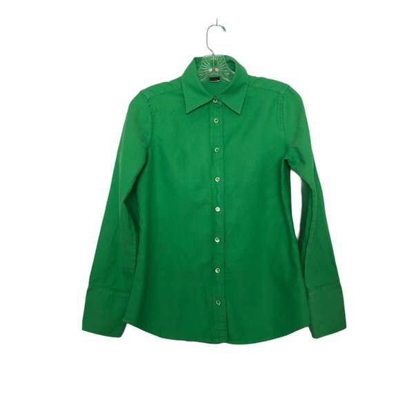 J.Crew Green Button up Laura Femme Fit - Picture 5 of 6